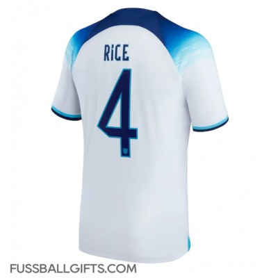 England Declan Rice #4 Fußballbekleidung Heimtrikot WM 2022 Kurzarm